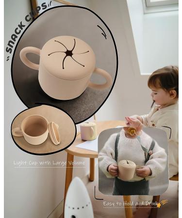 DF DUALFERV Toddler Snack Cups | Baby Snack Containers - Beige - Buy Online on GoSupps.com