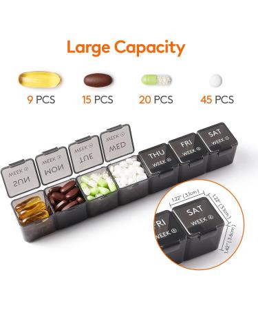 Buy Lifewit 28-Day Pill Organizer | Large Compartments for Vitamins & Supplements Best Monthly Medicine Organizer - Buy Online on GoSupps.com
