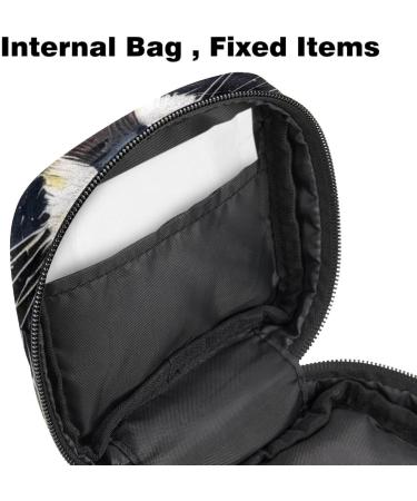 MuooouM Portable Storage Bag for Women - Cat & Sunflower Motif | Menstruation Cup & Bandages Organizer | Stylish & Functional for Teens & Girls - Buy Online on GoSupps.com