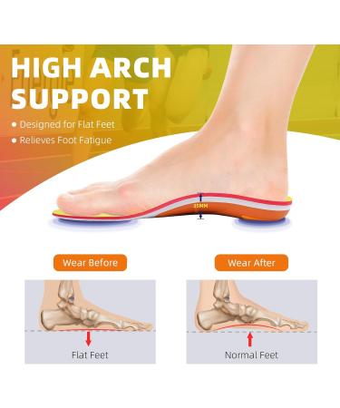 Plantar Fasciitis Relief Insoles - Heavy Duty High Arch Supports for Men & Women | Orthotic Inserts for Overpronation | Size 10-10.5 & 12-12.5 | Heel Pain Relief - Buy Online on GoSupps.com