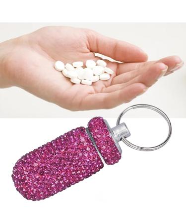 Drug Case Water Resistant Rhinestone Pocket Drug Holder Aluminum Alloy Portable Purple for Outings - Buy Online on GoSupps.com