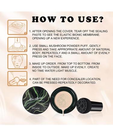 Mushroom Head Air Cushion CC Cream Foundation - Long Lasting Matte Concealer (Natural) - Buy Online on GoSupps.com