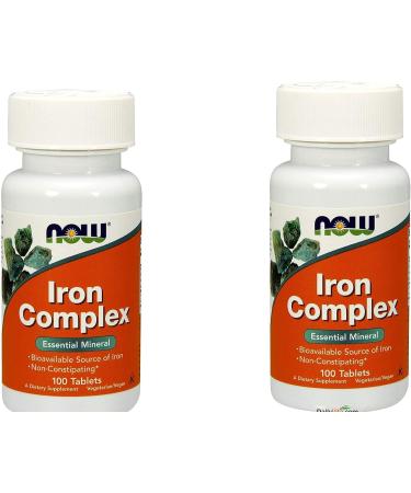 Now Foods Iron Complex 100 Tabs - Pack of 2 Bottles - Buy Online on GoSupps.com
