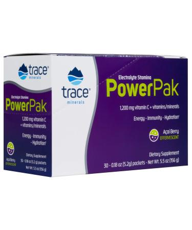 Trace Minerals Research Electrolyte Stamina PowerPak Acai Berry 30 Packets 0.18 oz (5.2 g) Each
