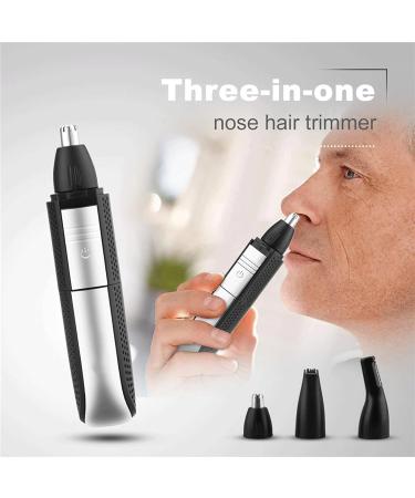 3 in 1 USB Electric Nose Hair Trimmer for Men | Painless Eyebrow Clipper & Beard Shaver Set International Shipping Available - Buy Online on GoSupps.com