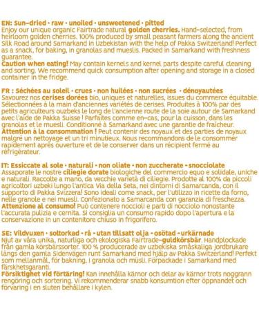  pakka PAKKA Organic Fair Trade Dried Golden Cherries - 1kg - Collected Directly from Small Farmers in Samarkand Uzbekistan Vegan Family Package 1000g (1 - Buy Online on GoSupps.com