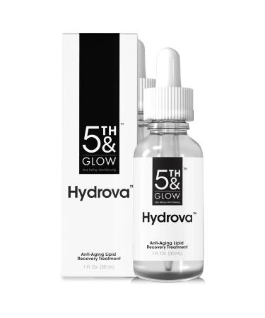 5th & Glow Hydrova Anti-Aging Face Serum - Dry Skin Face Moisturizer for Fine Lines and Wrinkles Replenish Plump and Firm Skin Appearance 1 oz