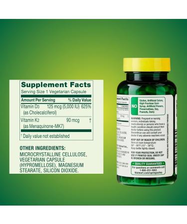 KP+ Vitamin K2 + D3 | Bone & Immune Health | Gluten Free | 90 Vegetarian Capsules | Pack of 1 - Buy Online on GoSupps.com