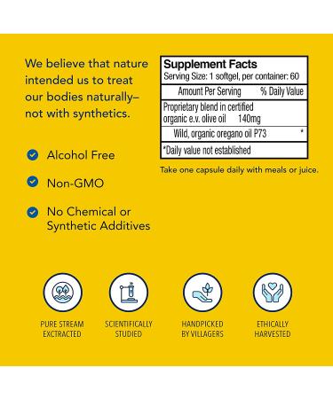 North American Herb & Spice Oreganol P73 - 60 Vegan Gelcaps for Immune Support - Wild Oregano, Non-GMO - Buy Online on GoSupps.com