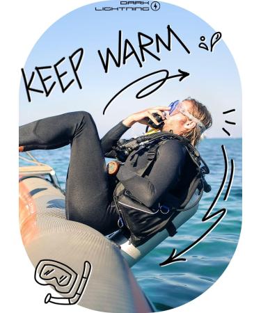 Dark Lightning 3/2mm Wetsuit for Men and Women - Cold Water Diving Surfing Snorkeling Kayaking - Black-XX-Large - Buy Online on GoSupps.com