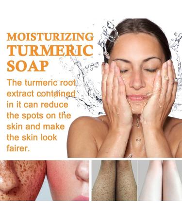Organic Turmericsoap For Darkspots Turmericsoap For Skin Brightening And Clearing Formula Natural Turmericsoap Bar RPw111 (Yellow One Size) 1 count (Pack of 1) Yellow - Buy Online on GoSupps.com
