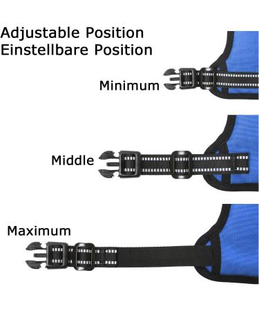Buy Heele No-Pull Dog Harness for Large Dogs - Adjustable Reflective Breathable with Padded Handle - XL Blue (Breast Size: 53-97cm) - Buy Online on GoSupps.com