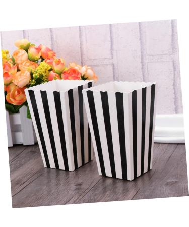 TIDTALEO 24pcs Boxes Popcorn Containers Popcorn Boxes for Movie Theater Party Snacks Popcorn Cups Reusable Monochrome Stripe Cups Popcorn Cartons European and American Chicken Popcorn Box - Buy Online on GoSupps.com