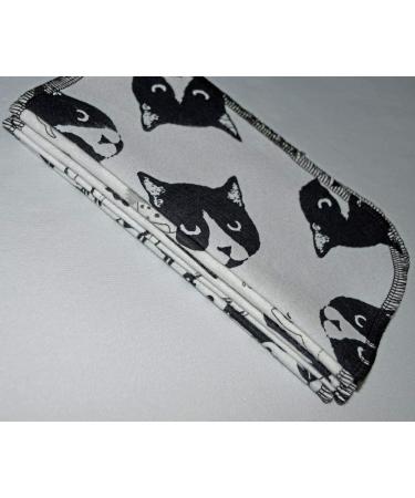 Set of 5 Black and White Animal Printed 2 Ply Flannel 8x8 Inch Little Wipes - Buy Online on GoSupps.com