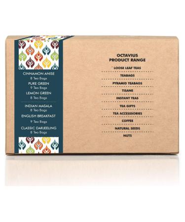 Octavius Teabags Sampler Pack - 6 Assorted Tea Flavors - Perfect Gift for Tea and Chai Lovers - 50 Enveloped Teabags - Buy Online on GoSupps.com