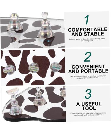 FRCOLOR Acrylic Nail Practice Stand - Manicure Nail Tray & Decorative Rack for Nail Art - 11.8x6.5cm - Buy Online on GoSupps.com