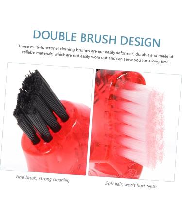 Collbath 4-Piece Prosthesis Toothbrush Set - Portable Double-Head Mini Brush for Effective Home Cleaning | Multifunctional & Practical Household Solution - Buy Online on GoSupps.com
