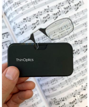 ThinOptics Clarity Kit Rectangular Reading Glasses - Black 44.45 mm +2.5 | Global Shipping Available - Buy Online on GoSupps.com