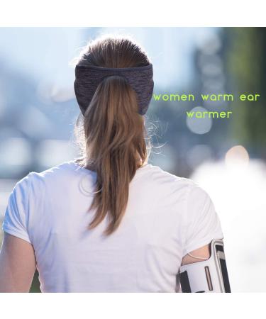 Winter Women's Ponytail Headband Ear Warmer Set - 6 Pack | Moisture-Wicking Sweatband for Running, Yoga, Outdoor Sports - Assorted Colors - Buy Online on GoSupps.com