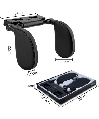 Adjustable Car Headrest for Kids & Adults - 180 Breathable Leather Neck Support for Long Trips (Black) - Buy Online on GoSupps.com