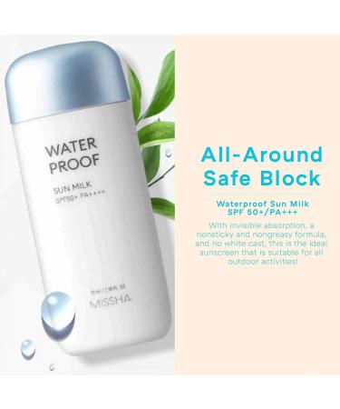 Buy Missha All Around Safe Block Waterproof Sun Milk SPF 50+ PA++++ - 70ml | Best International Shipping - Buy Online on GoSupps.com