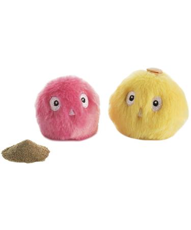 Weltbild cat toys plush ball - two plush balls for cats - for games fun and movement - with touch sound - with embroidered mop and eyes - including catnip and batteries