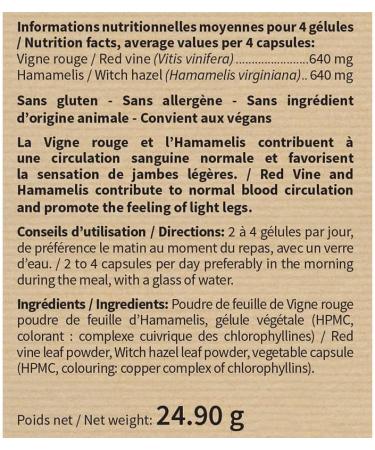 NUTRIEXPERT - Witch Hazel Red Vine - Contributes to Normal Blood Circulation - Reduces the Sensation of Heavy Legs - Promotes Circulatory Comfort - Vegan - Pack of 3 Products - Buy Online on GoSupps.com