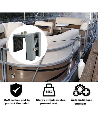 NKEOSN Pontoon Fender Clips - Adjustable Stainless Steel Boat Bumper Clips for Square Rails - 4 Pack - Buy Online on GoSupps.com