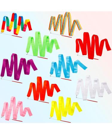 Deekin 30-Piece Dance Ribbons Set - Elegant Style Gymnastics Ribbon Sticks for Kids, 6.6 Feet Twirling Ribbons with Non-Slip Handle - Party Favors and Artistic Performance - Buy Online on GoSupps.com