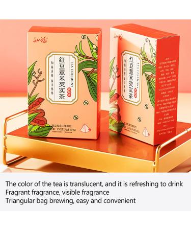 Kadimendium 30 Count Red Bean Dampness Removing Tea Red Bean Pearl Barley Gorgon Fruit Tea Bags Independent Herbal Tea Sampler - Buy Online on GoSupps.com