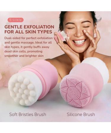 Silicone Face Scrubber 2 Pack - Gentle Exfoliating Brush for Skincare Cleansing & Face Wash - Versatile Pink Facial Scrubber for All Skin Types - Buy Online on GoSupps.com