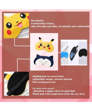 TKHOPE 2 Pcs Kids Sleep Mask Sleeping Mask Eye Mask for Girls Boys Women Cute Sleep Mask Soft Plush Blindfold Eye Mask Covers for Sleep - Buy Online on GoSupps.com