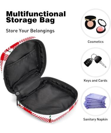 Women's Portable Period Kit | Red & White Scottish Plaid Stillpad Holder | Feminine Pockets Organizer - Buy Online on GoSupps.com