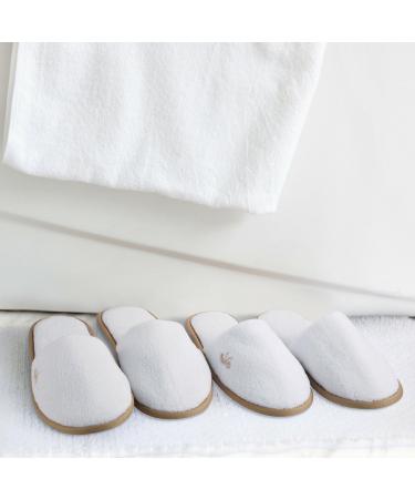 BERGMAN KELLY Disposable Spa Slippers - Closed Toe, Coral Fleece, Deluxe Padded Sole - 12 Pairs - Buy Online on GoSupps.com