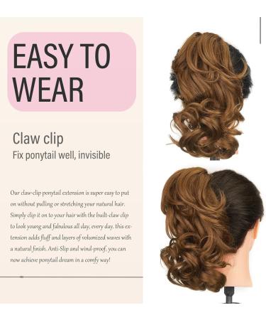 Dcbaboo Short Ponytail Extension Curly 12inch Claw Clip in Ponytail Hair Extensions Long Wavy Synthetic Pony tails Natural Wave One Piece Hairpiece Fake Ponytail for Women Light Auburn 12 inch 110g Light Auburn - Buy Online on GoSupps.com