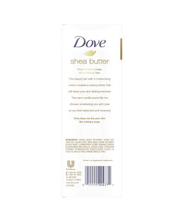 Dove Purely Pampering Shea Butter Beauty Bar - 10 Bars 3.75 oz | Moisturizing Vanilla Soap for Softer Skin - International Shipping Available - Buy Online on GoSupps.com
