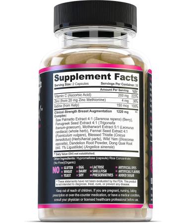 Vivid Health Nutrition Curvinexx: Natural Enhancement Supplement for Women to Boost Your Confidence and Your Curves | with Fenugreek Blessed Thistle Dong Quai & Wild Yam 60 Caps - Buy Online on GoSupps.com