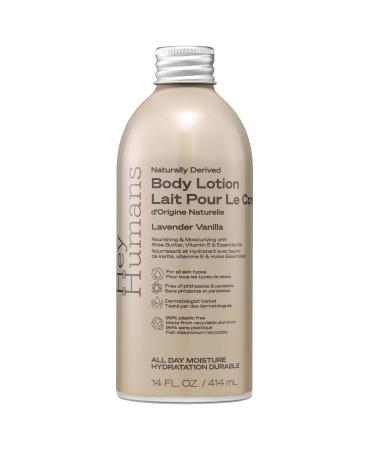 Hey Humans Moisturizing Body Lotion with Natural Ingredients - Lavendar Vanilla & Shea Butter | Vegan Cruelty Free 14 fl. oz