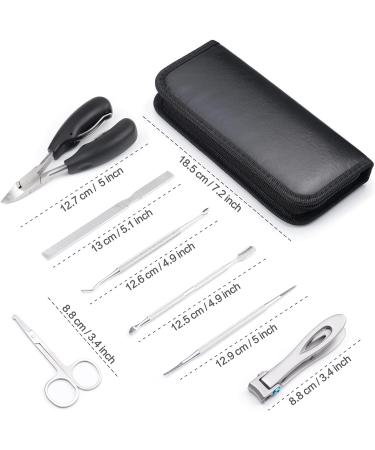 7PCS Toenail Clippers Set for Thick & Ingrown Nails - Professional Podiatrist Nail Cutter - Heavy Duty Stainless Steel Pedicure Scissors for Men Women (Red) - Buy Online on GoSupps.com