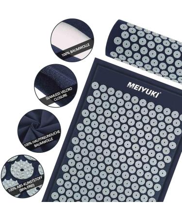 Acupressure Massage Mat & Pillow Set - Dark Blue | Carry Bag Included for Relaxation & Meditation | Neck & Back Pain Relief | Acupressureatta - Buy Online on GoSupps.com