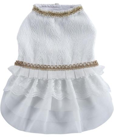 Qcwwy Princess Dress for Dogs & Cats - Comfortable Mesh Summer Dress for Small Pets - Breathable Polyester High-Time Fashion (M) - Buy Online on GoSupps.com