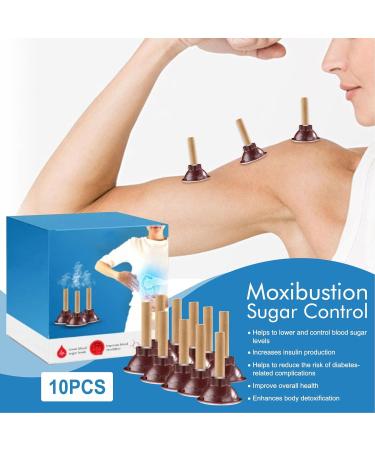 Pure Moxa Cone - 10pcs Self-Adhesive Moxibustion Sticks for Blood Sugar Control & Fatigue Relief - Health Care | International Shipping - Buy Online on GoSupps.com