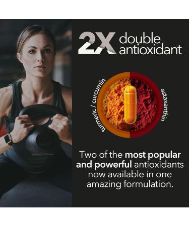 Organic Astaxanthin 12mg Plus Turmeric 1500mg Black Pepper Extract High Absorption Eye Heart Skin Joint Vegan Gluten-Free Non-GMO Double Antioxidant Turmeric Curcumin Supplement 30-Days 90 Count (Pack of 1) - Buy Online on GoSupps.com