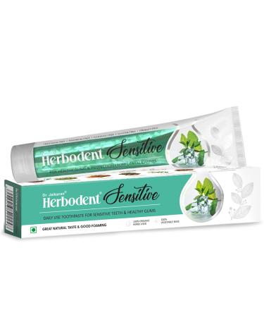 Herbodent Sensitive Toothpaste - 6.53 Oz Pack of 1 | Enamel Repair & Cavity Protection Fluoride Free Sensitive Care with Natural Mouthwash & Gum Strengthening Herbs - Clove Tomar Long Pepper...
