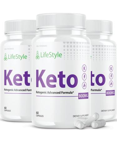 (3 Pack) Lifestyle Keto Life Style Max Shark Pills Tank Ketogenic Supplement (180 Capsules) 60 Count (Pack of 3)