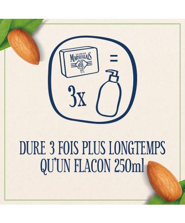 The Little Marseillais | Sweet Almond Oil Surgras Care Soap (2 x 100 g roll) Solid hand & body soap with 98% natural ingredients - Buy Online on GoSupps.com