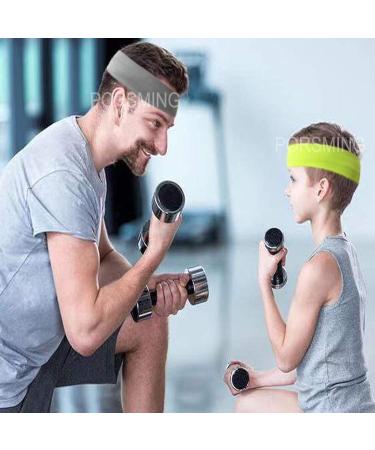 PorsMing Headbands Pack of 19 - Exercise Sweat Bands for Women Men Girls Yoga Workout Gym Sports Fitness - Non Slip Elastic Hair Wraps in Fashion Colors - Buy Online on GoSupps.com