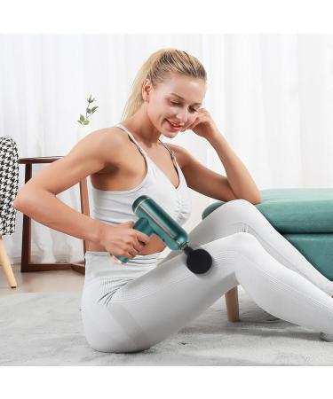 Fascia Gun Set - USB Charger Muscle Relaxation Device for Deep Tissue Massage | Portable Green Massage Tool 14x14x4.3cm - Buy Online on GoSupps.com