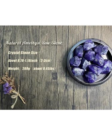 DUQGUHO Amethyst Natural Crystal Quartz Bulk Raw Rough Healing Crystal Stones Reiki Crystal Stone Tumbling Cabbing Fountain Rocks Polishing Cutting Gemstone 0.45 lbs 02 Amethyst - Buy Online on GoSupps.com