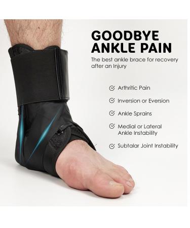 Kennerly Ankle Brace for Men & Women | Support for Sprains Achilles Tendonitis & Injury Recovery | Lace-Up Design for Sports & Gym (Small - Buy Online on GoSupps.com